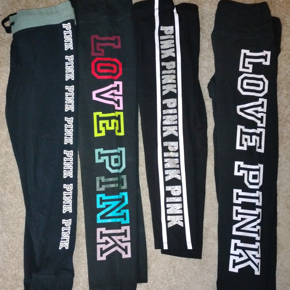 women's XL and XXL Victoria secret pink leggings and shirts.